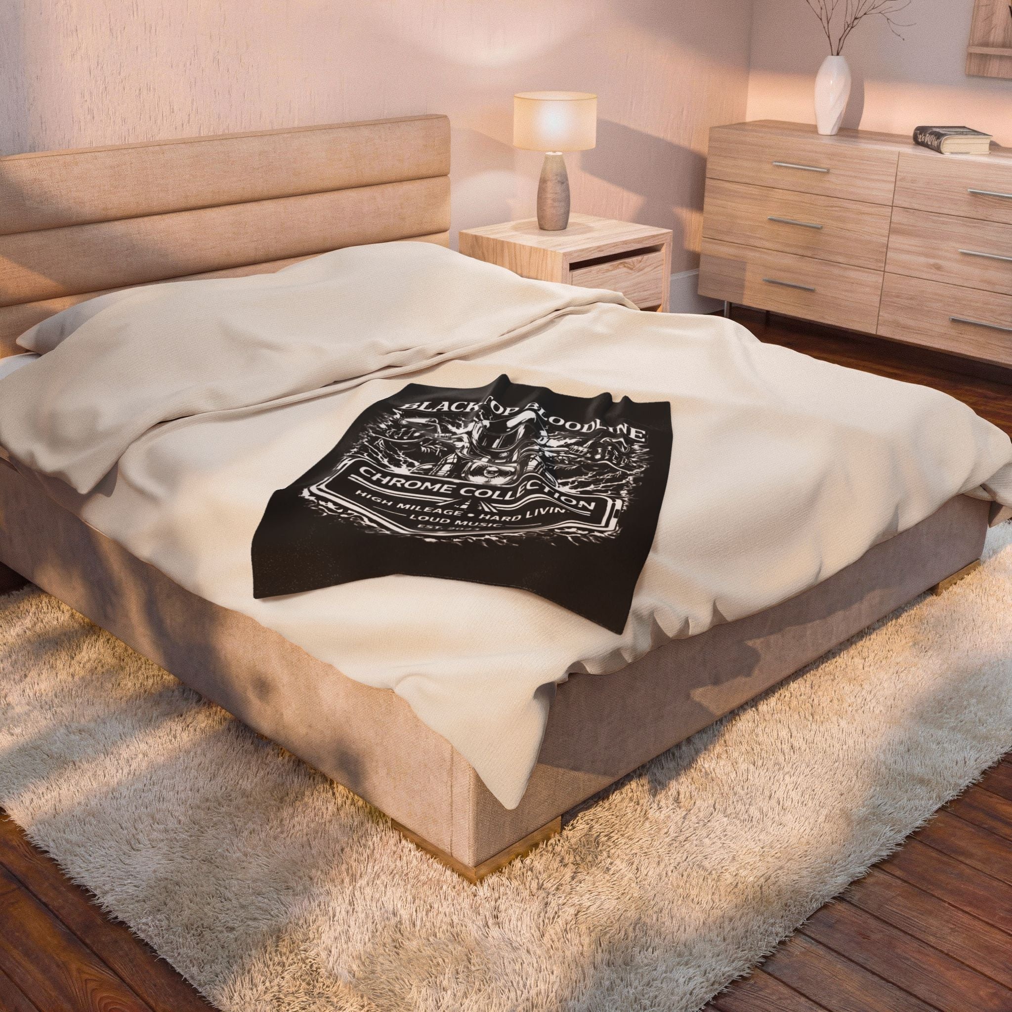 Chrome Collection — Velveteen Throw Blanket