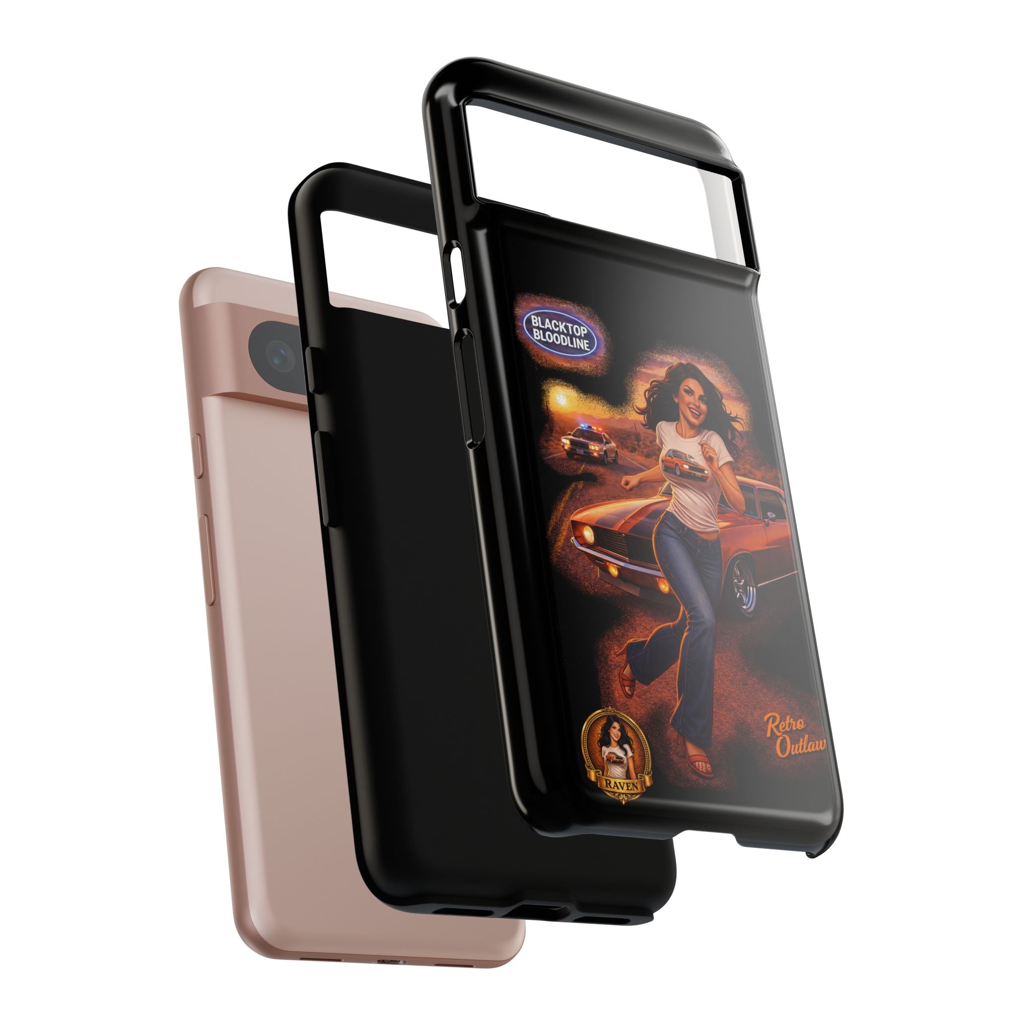 Retro Outlaw | Pin-Up Girl Series | Raven — Tough Phone Case