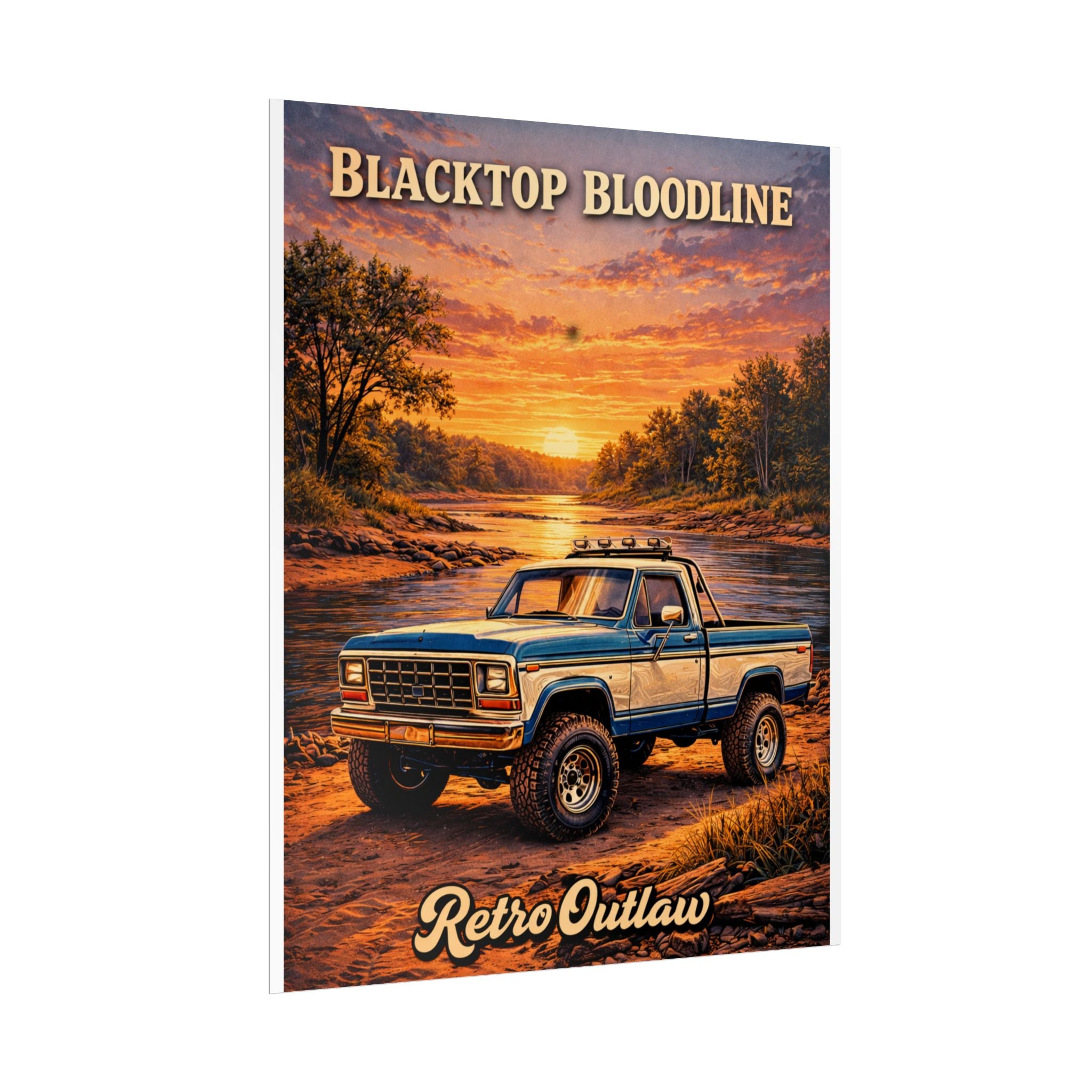 Retro Outlaw — Vintage Truck Rolled Poster