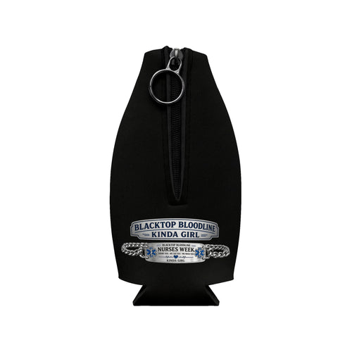 Blacktop Bloodline Kinda Girl – Nurse Zip-Up Bottle Cooler (Healthcare Hero Edition)