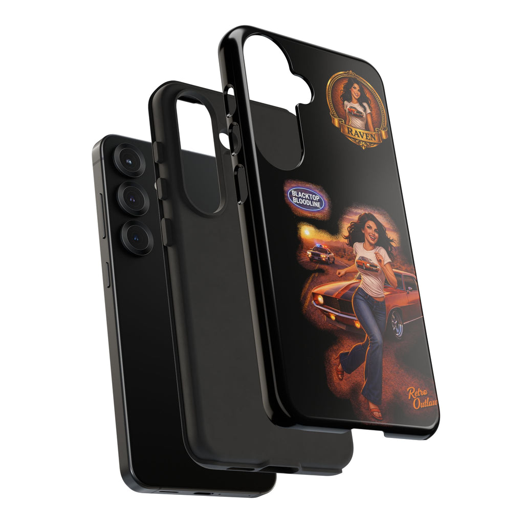 Retro Outlaw | Pin-Up Girl Series | Raven — Tough Phone Case