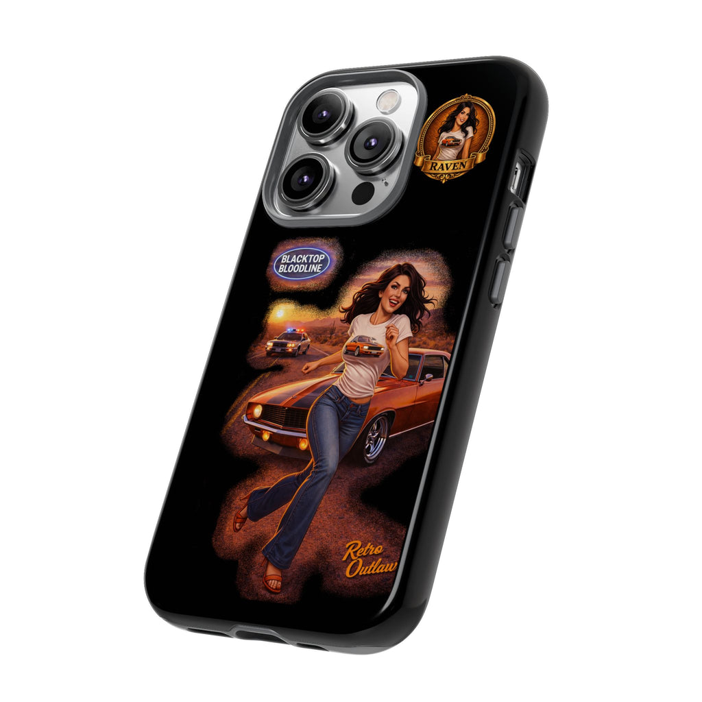 Retro Outlaw | Pin-Up Girl Series | Raven — Tough Phone Case