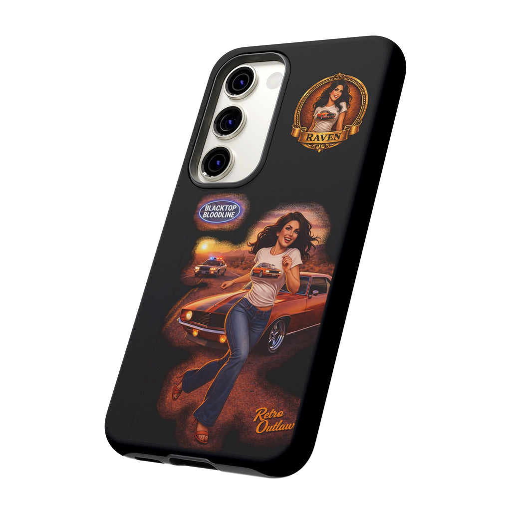 Retro Outlaw | Pin-Up Girl Series | Raven — Tough Phone Case