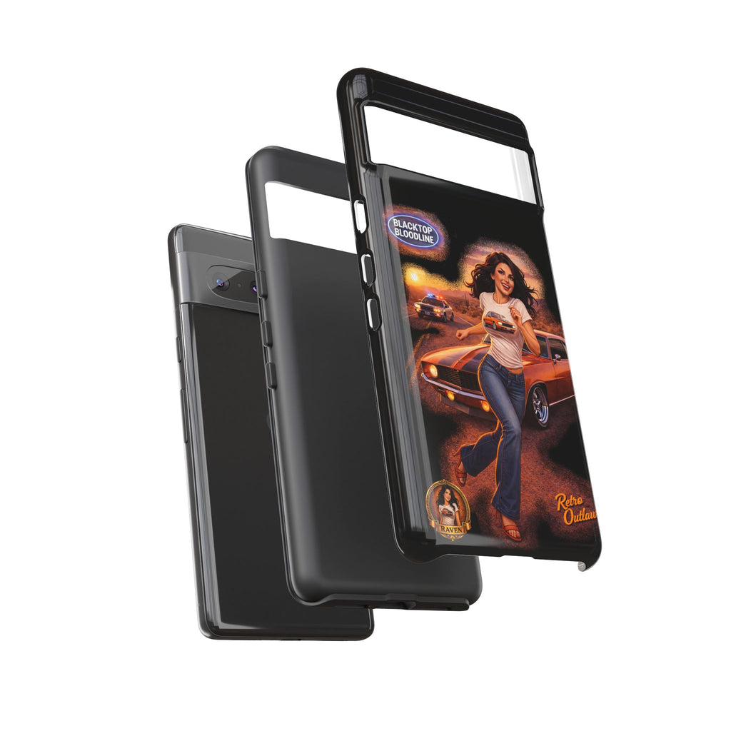 Retro Outlaw | Pin-Up Girl Series | Raven — Tough Phone Case