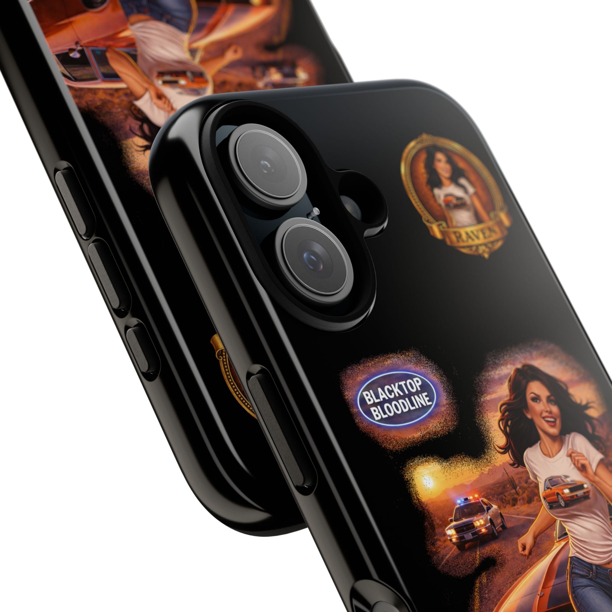 Retro Outlaw | Pin-Up Girl Series | Raven — Tough Phone Case