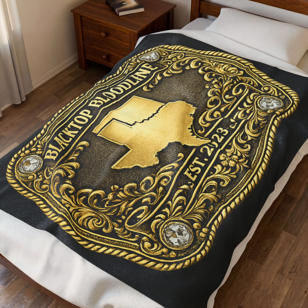 Gold Buckle — Velveteen Plush Blanket