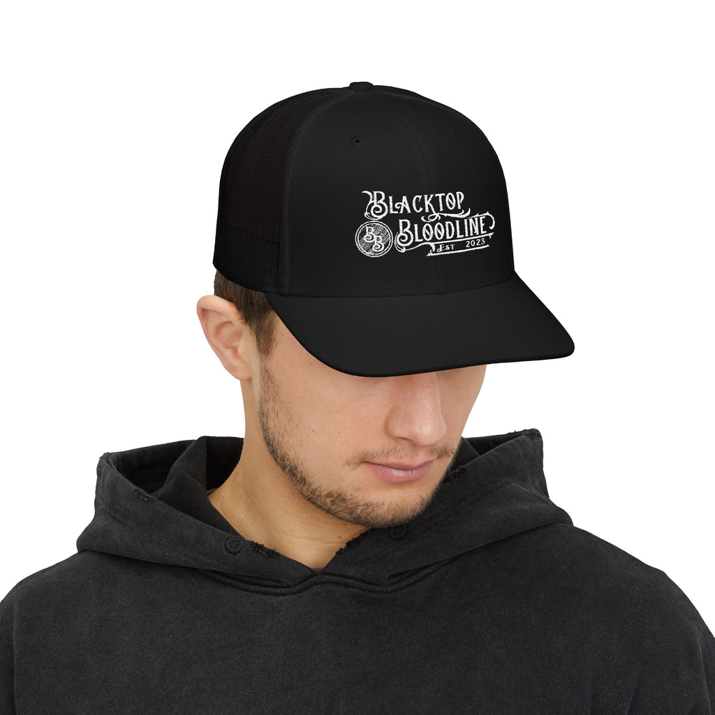 Blacktop Bloodline Original Logo - Embroidered Snapback Trucker Hat 🎁 FREE Sticker Promo