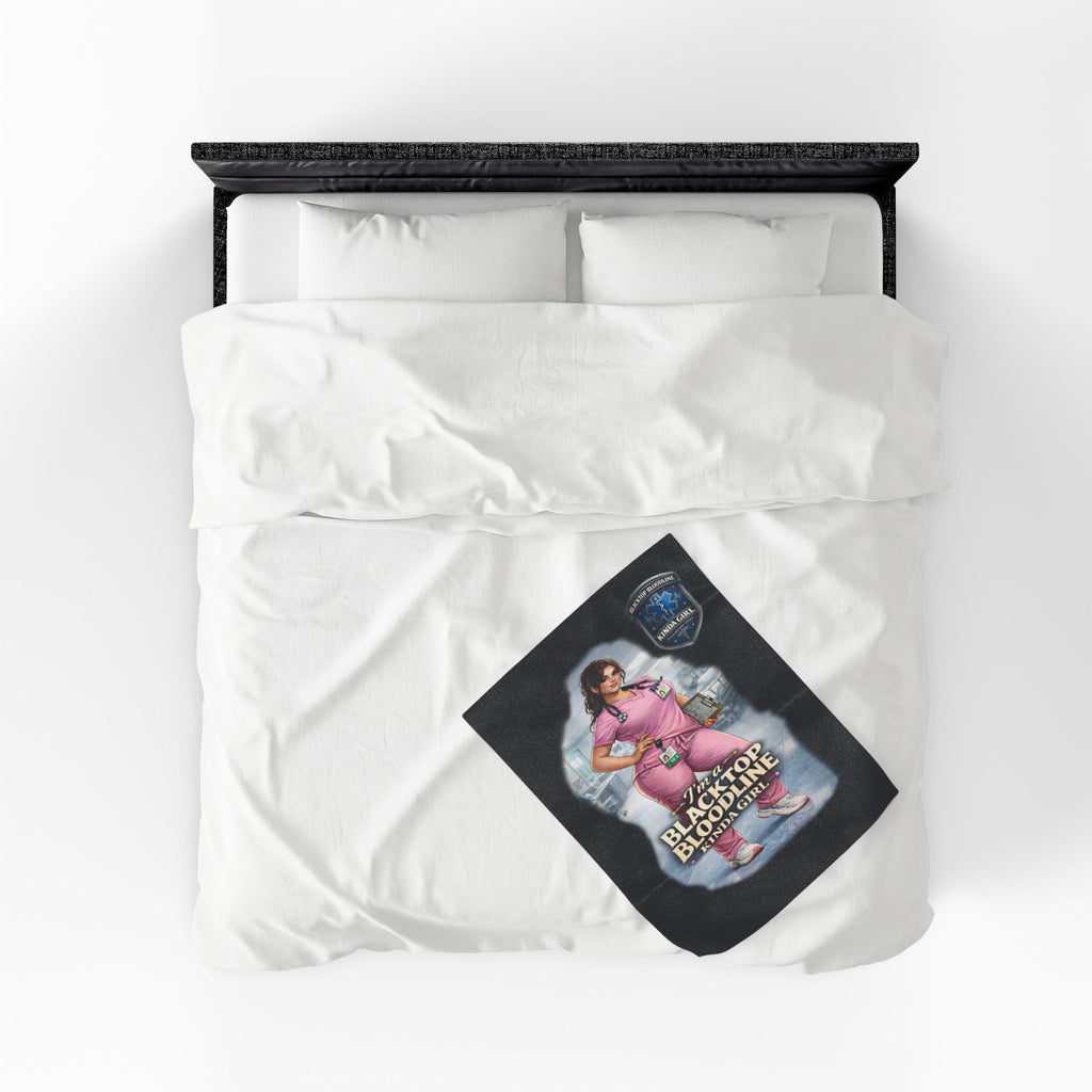 Blacktop Bloodline Kinda Girl – Nurse Plush Blanket (Healthcare Hero Edition)