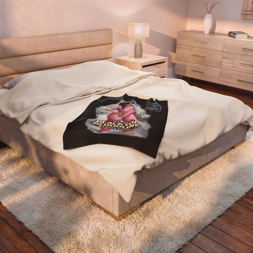 Blacktop Bloodline Kinda Girl – Nurse Plush Blanket (Healthcare Hero Edition)