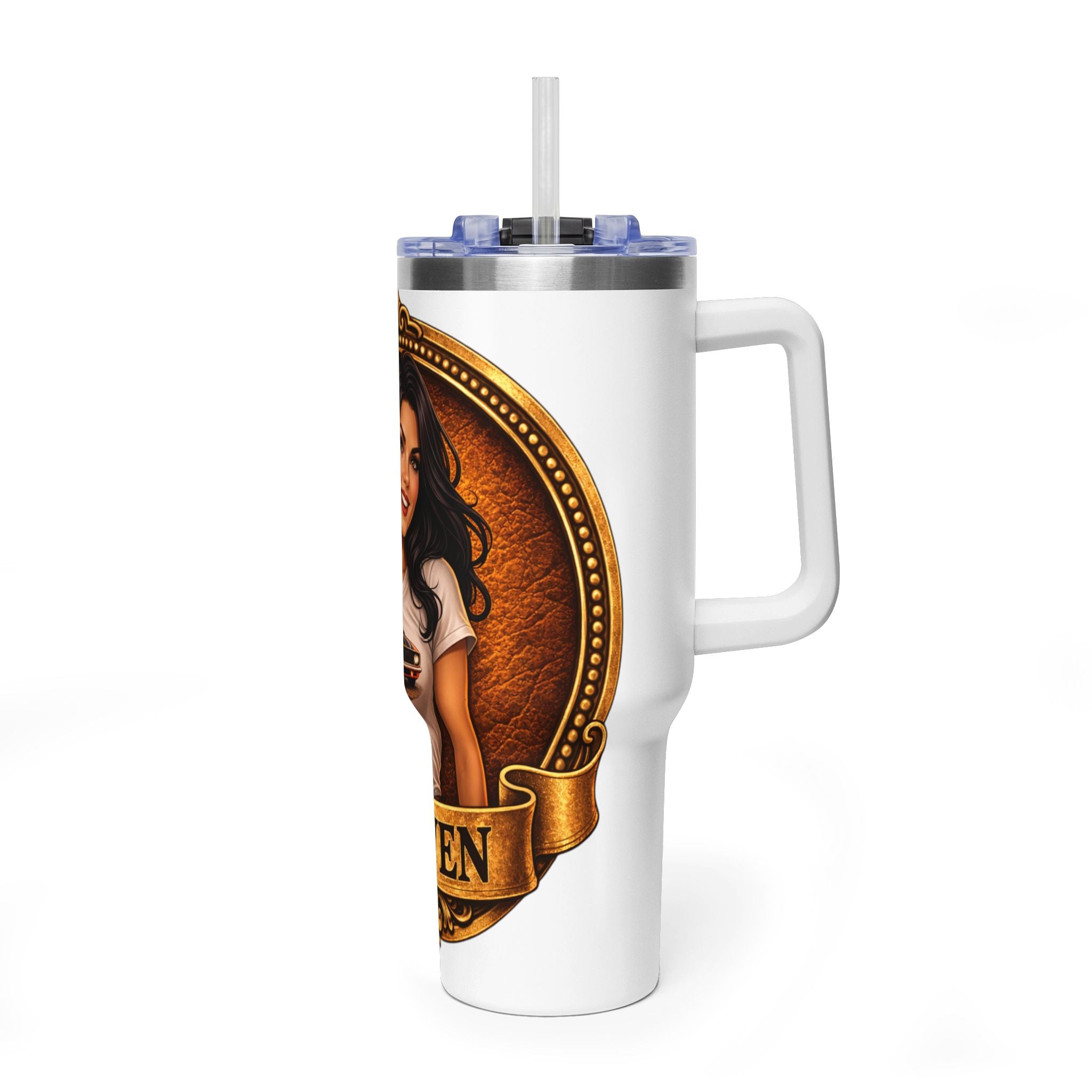 Retro Outlaw | Pin-Up Girl Series | Raven — 40oz Tumbler