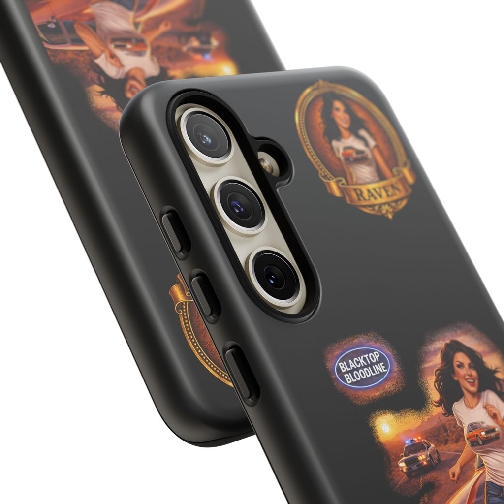 Retro Outlaw | Pin-Up Girl Series | Raven — Tough Phone Case