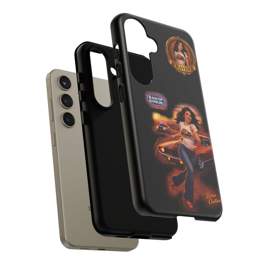 Retro Outlaw | Pin-Up Girl Series | Raven — Tough Phone Case
