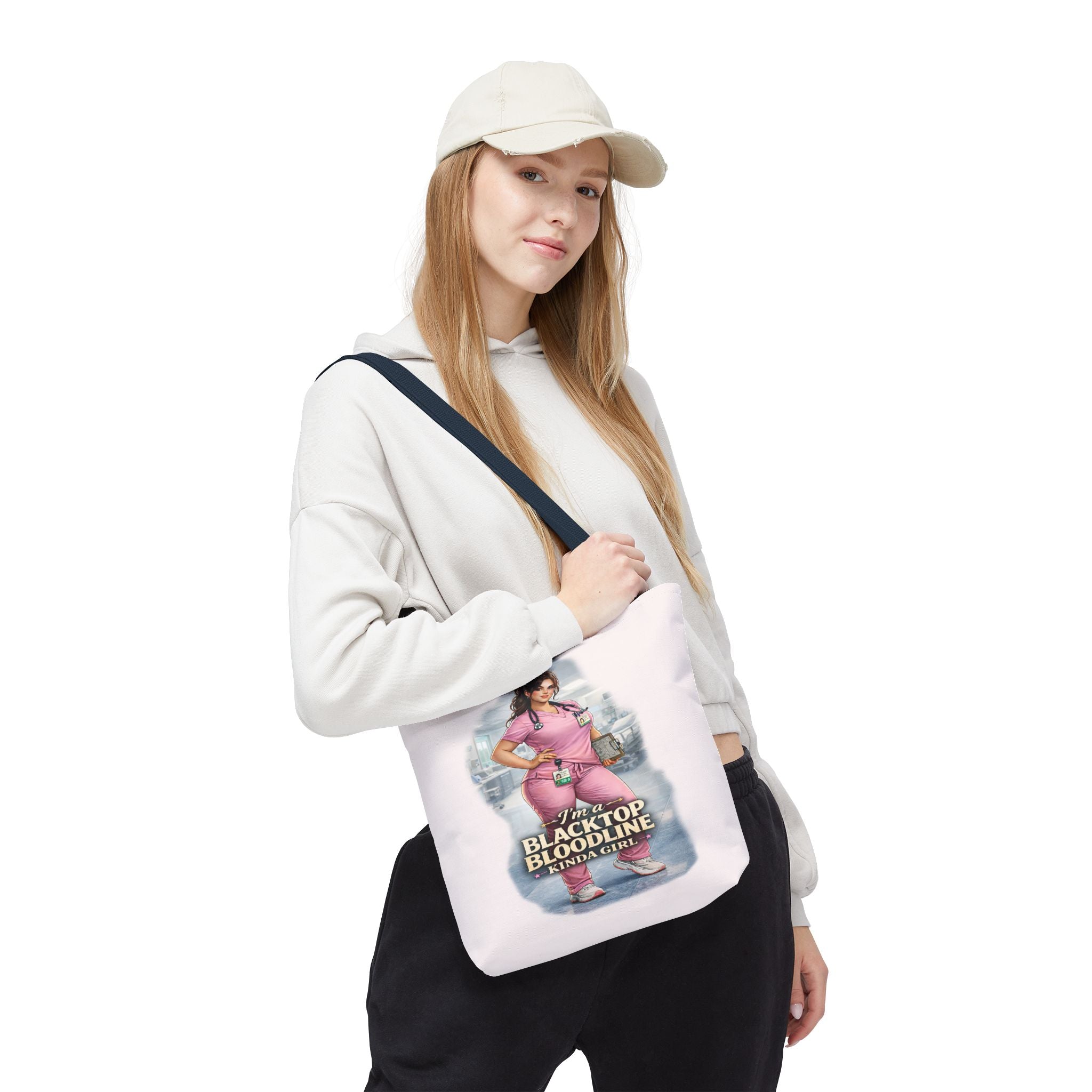 Blacktop Bloodline Kinda Girl – Nurse Tote Bag (Healthcare Hero Edition)