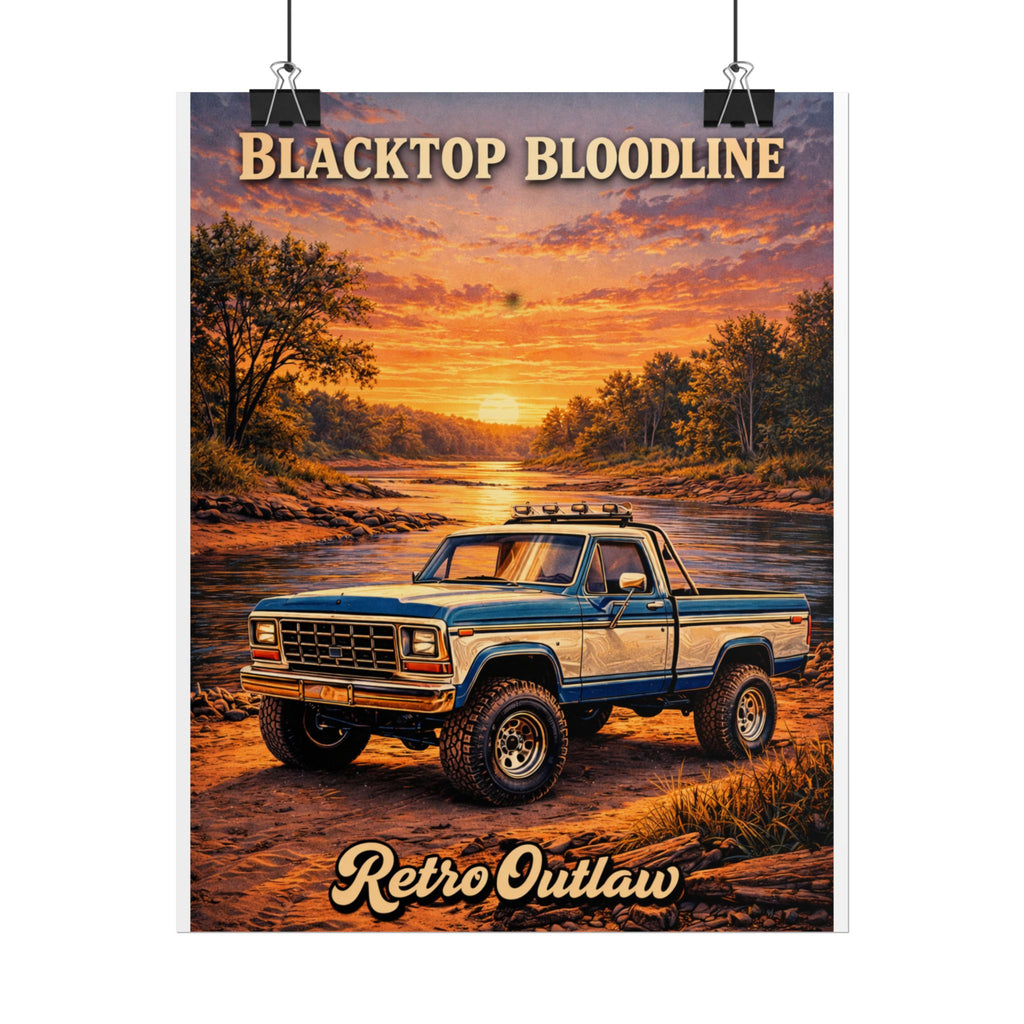 Retro Outlaw — Vintage Truck Rolled Poster