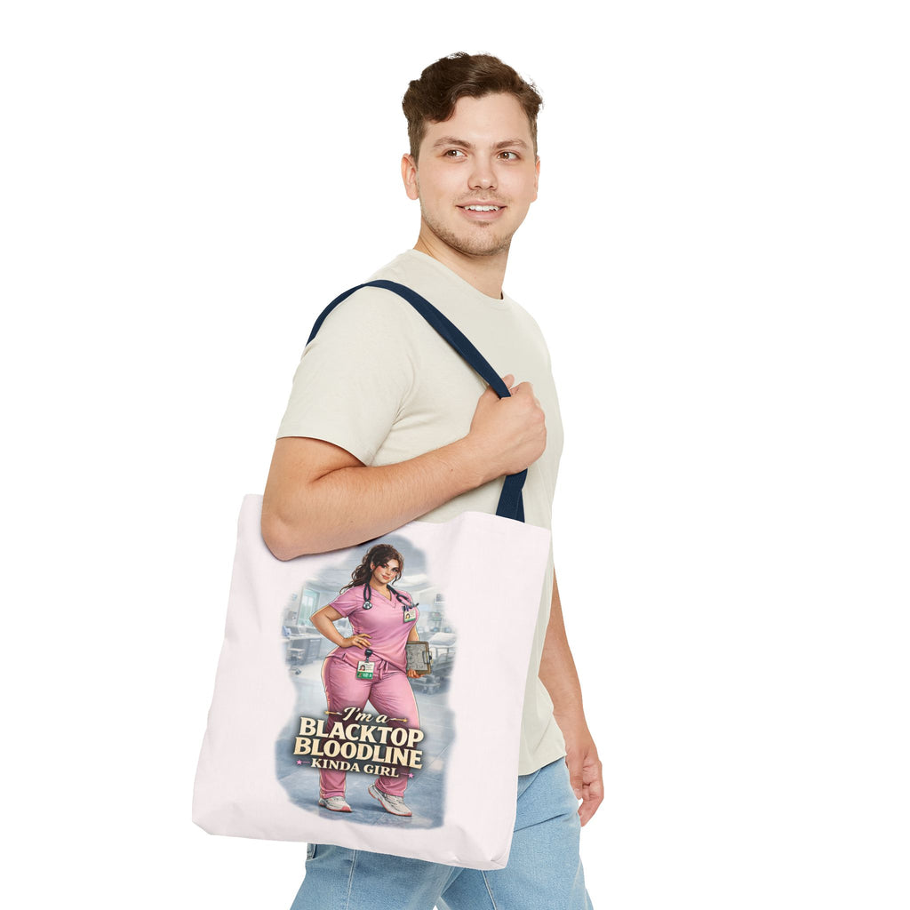 Blacktop Bloodline Kinda Girl – Nurse Tote Bag (Healthcare Hero Edition)