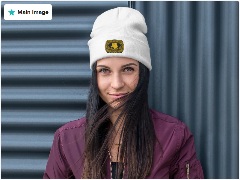 Gold Buckle — Embroidered Beanie