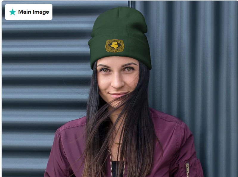 Gold Buckle — Embroidered Beanie